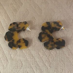 J. Crew Jewelry - J. Crew hoop flower earrings J. Crew Jewelry - J. Crew hoop flower earrings